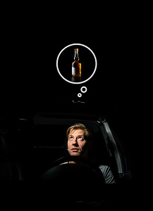 Водитель думает об алкоголе