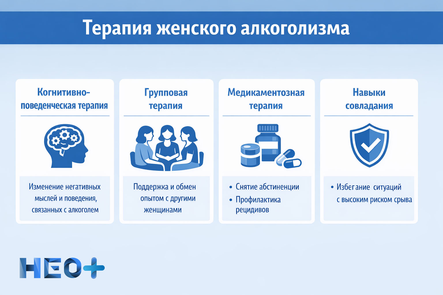 Терапия женского алкоголизма инфографика