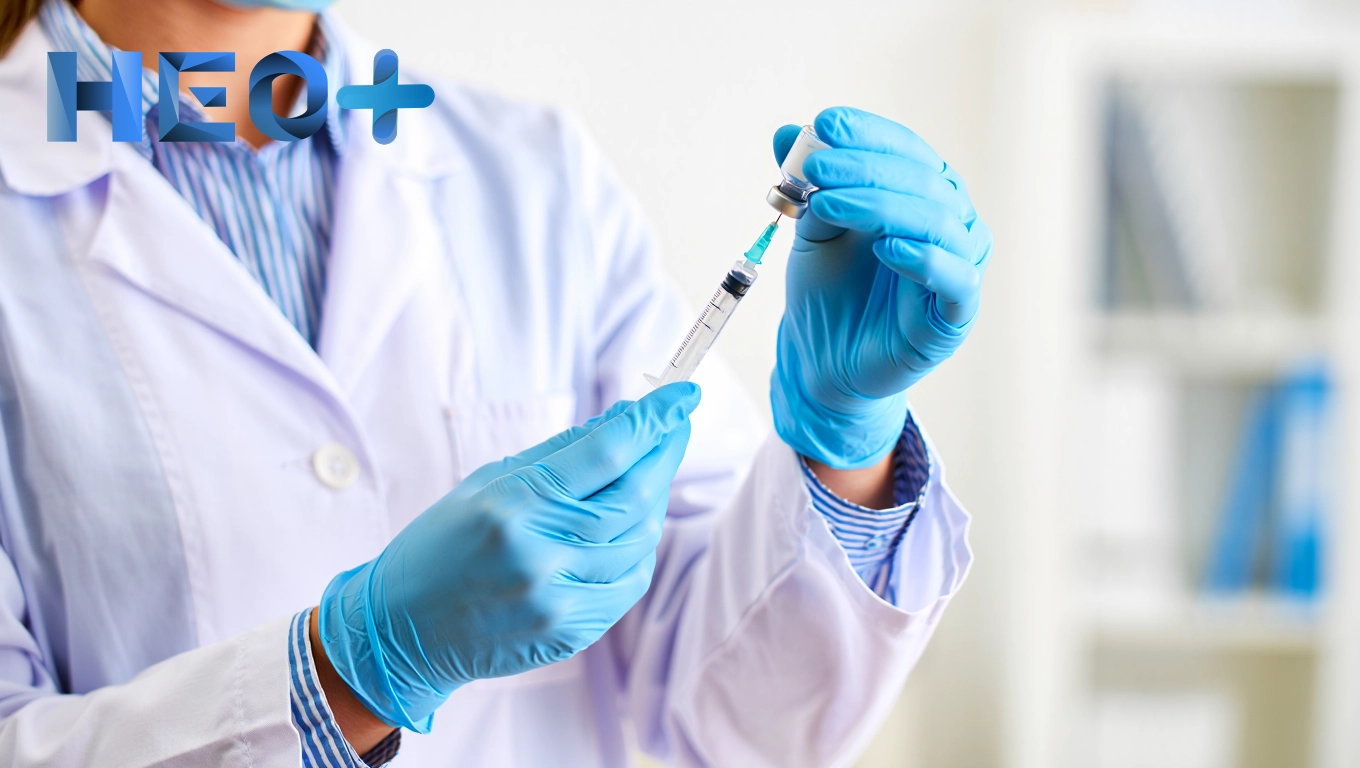 Врач набирает препарат в шприц