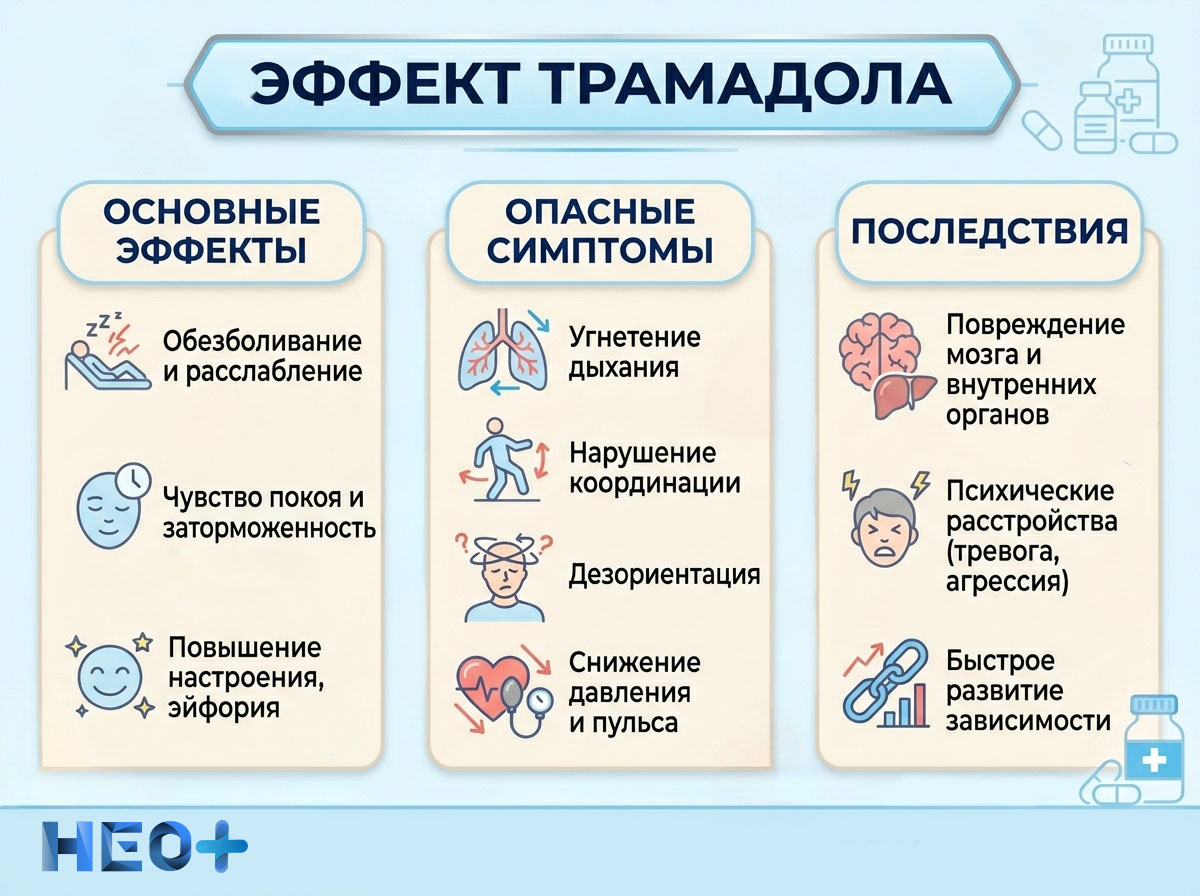 Эффект от трамадола инфографика