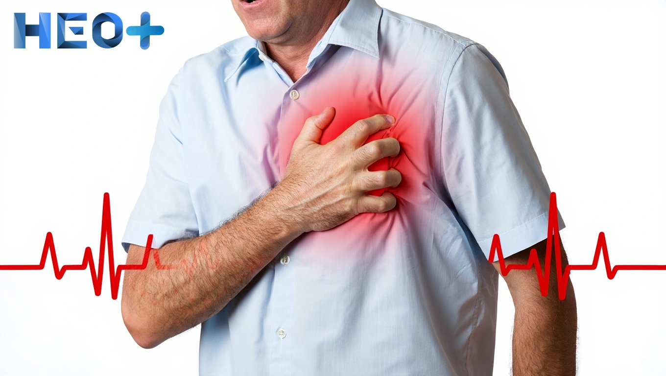 мужчина держит руку на сердце